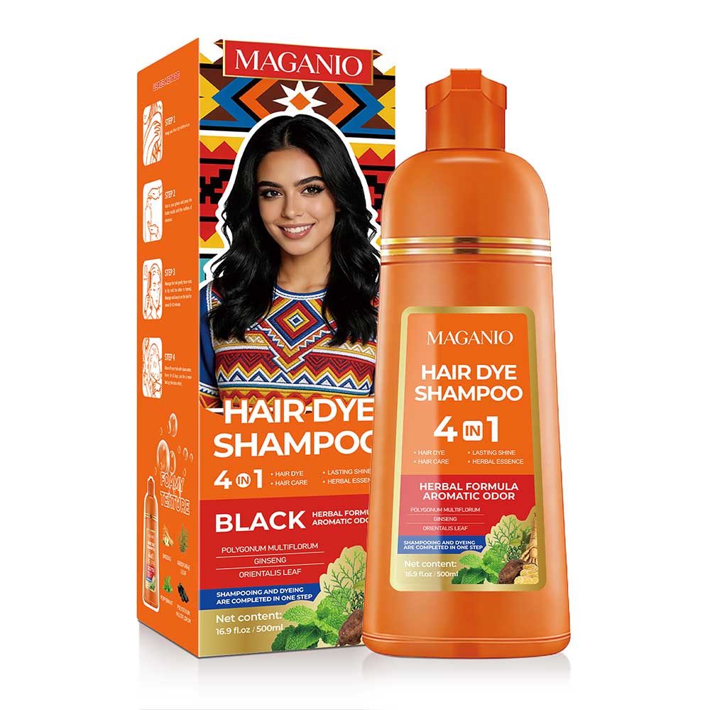 MAGANIO 4-IN-1 Fashion Hair Dye Shampoo with Natural Ingredients