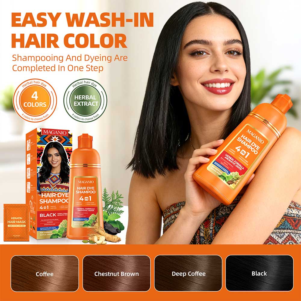 MAGANIO 4-IN-1 Hair Dye Shampoo For Home Use - Image 2